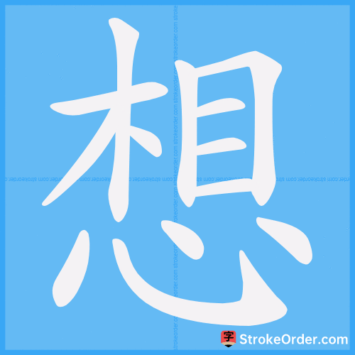 Animation for Chinese character